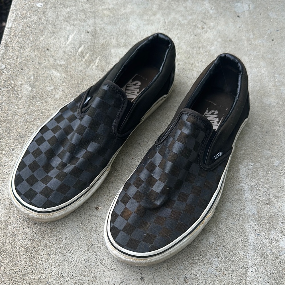 Vans Dark Checkered Slip-On Shoes